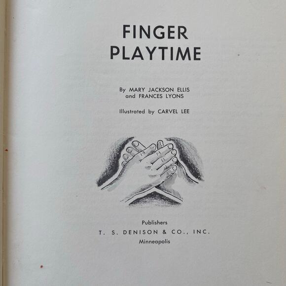 Finger Playtime by Mary Jackson Ellis and Frances Lyons Vintage Hardcover Book - Picture 3 of 10
